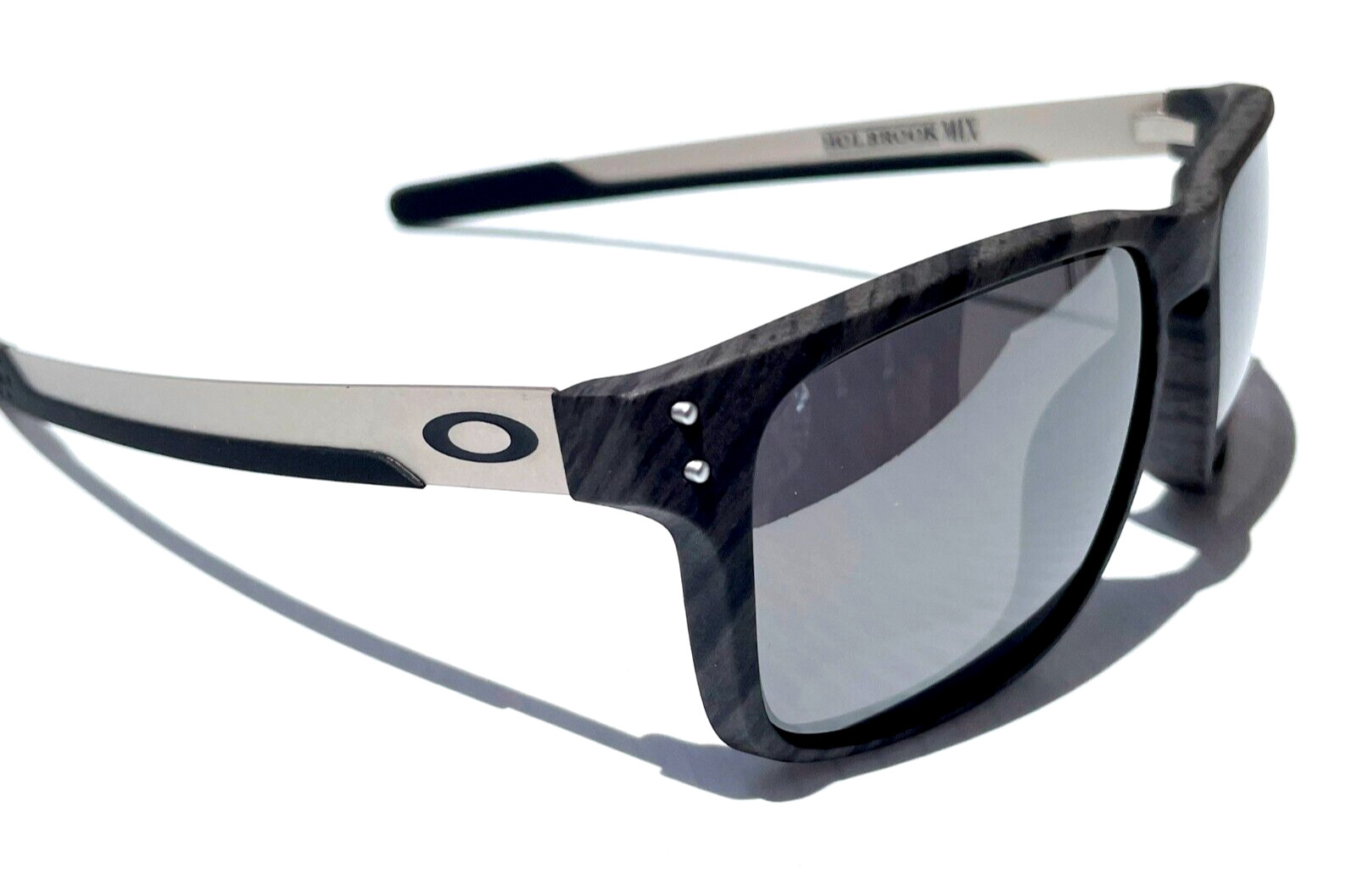 NEW Oakley HOLBROOK MIX Woodgrain w PRIZM BLACK Iridium Lens Sunglass 9384-04