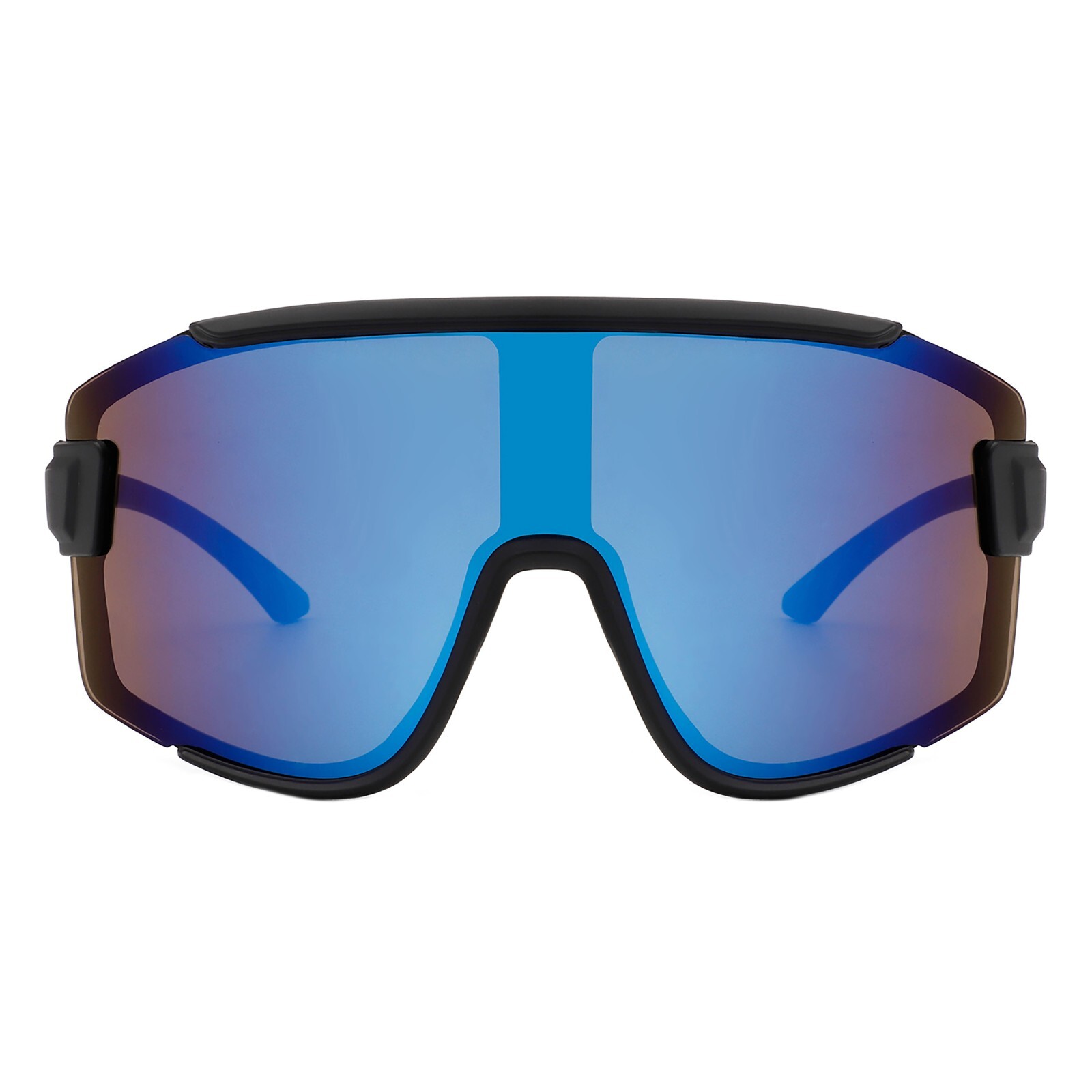 Mens Shield Wrap Around Sunglasses Oversized Sports Fashion Shades UV 400