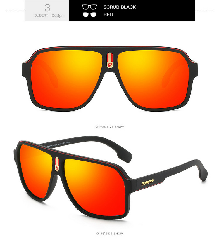 DUBERY Oversize Polarized Sport Sunglasses Men Women Driving Fishing Glasses Hot
