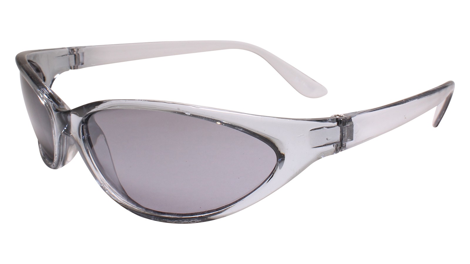Lightweight Low Profile Cycling Running Wrap Sport Transparent Gray Sunglasses
