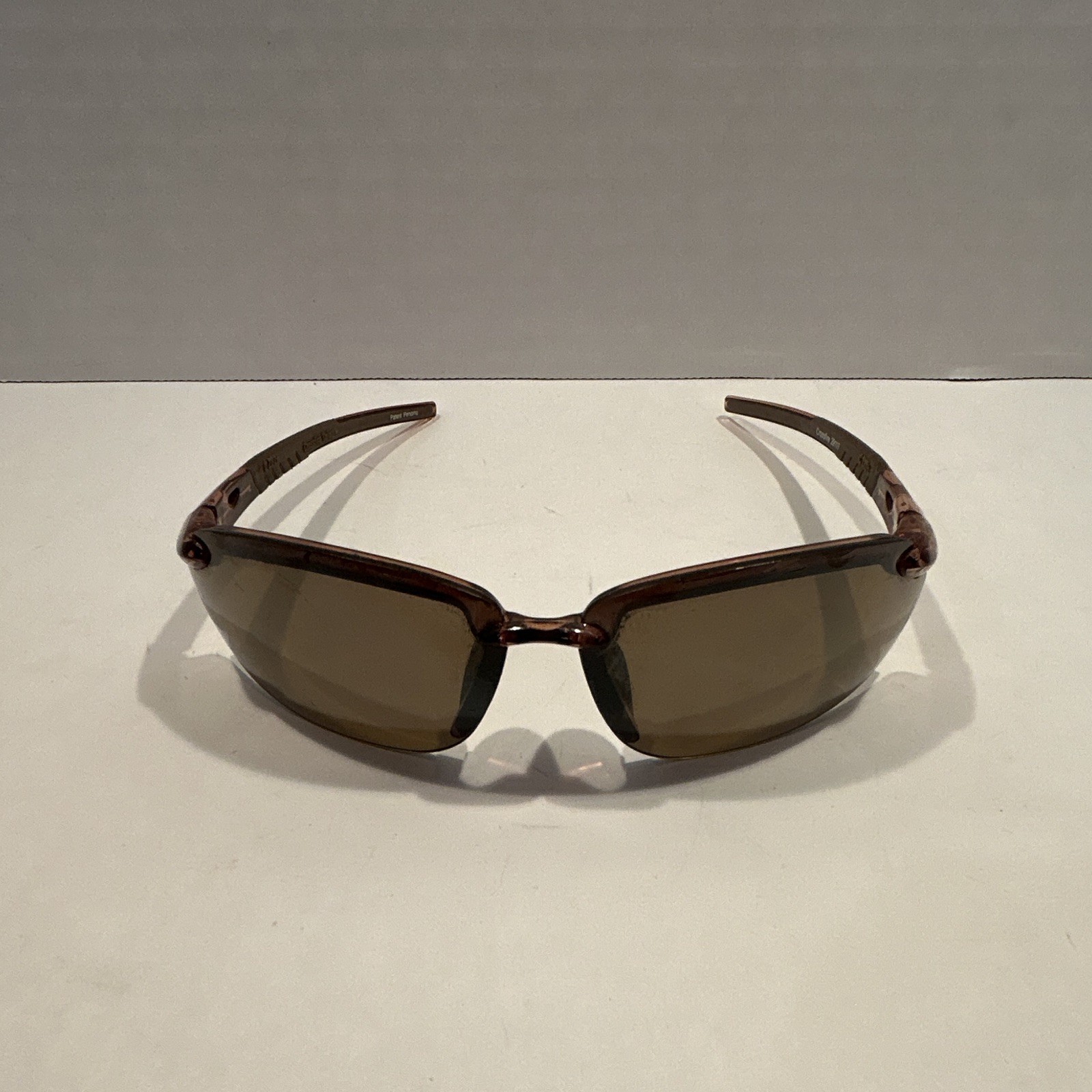 Crossfire 29117 Men’s Wrap Sunglasses Brown Plastic Frame Tinted Lenses
