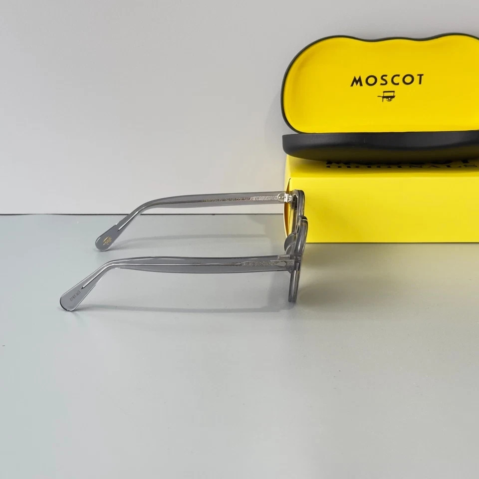 Moscot Lemtosh Crystal Grey Frame Dark Grey Lens Sunglasses Handmade Unisex