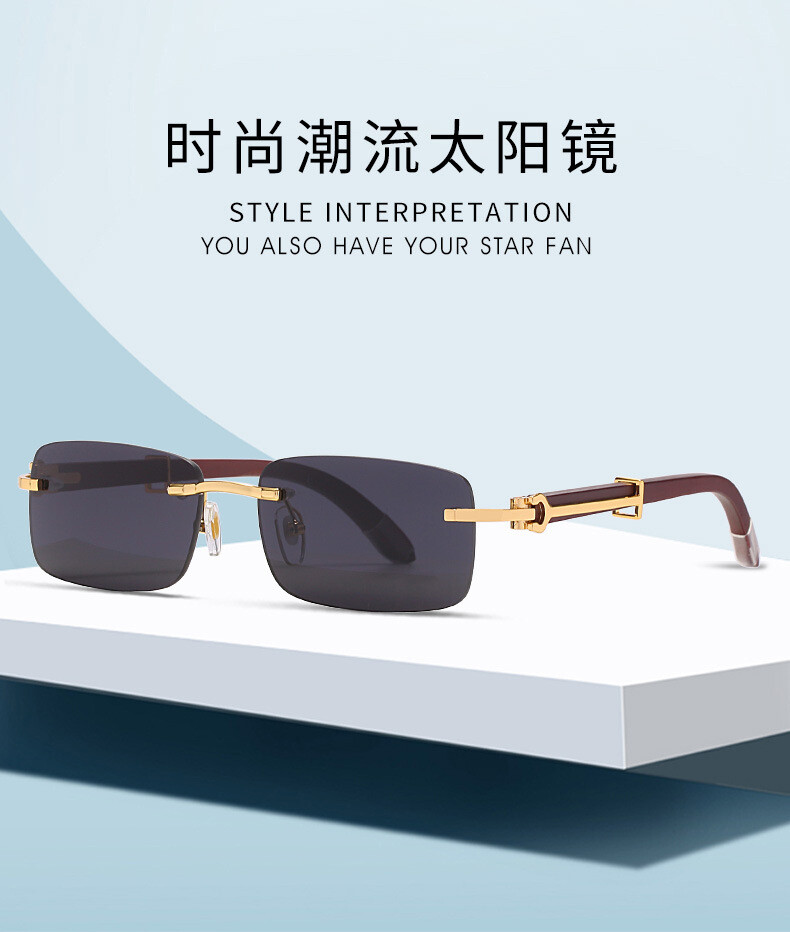 New Men Women Retro Vintage Designer Fashion Sunglasses Wood Gold none Frame 80s