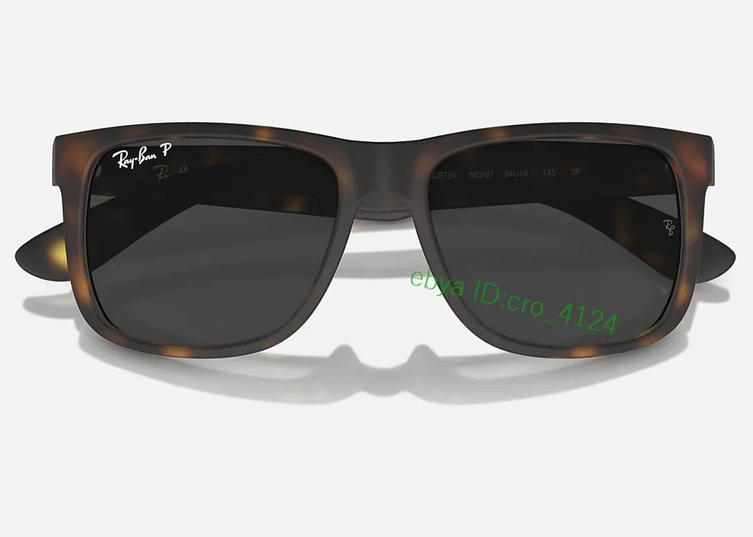 Ray-Ban RB4165 Justin 865/87 Sunglasses Polished Dark Grey Matte Havana UV 54MM