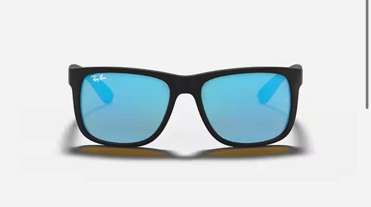 Ray-Ban RB4165 622/55 54-16 Justin Color Mix Sunglasses – Black/Blue Mirror