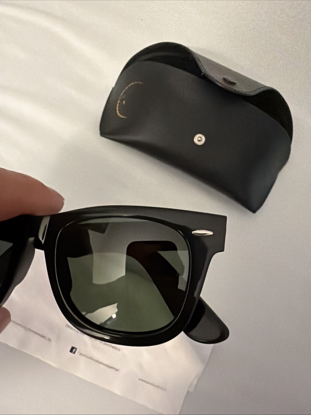 Ray-Ban Original Wayfarer Classic RB2140 901 50-22 Sunglasses Black G-15-USED