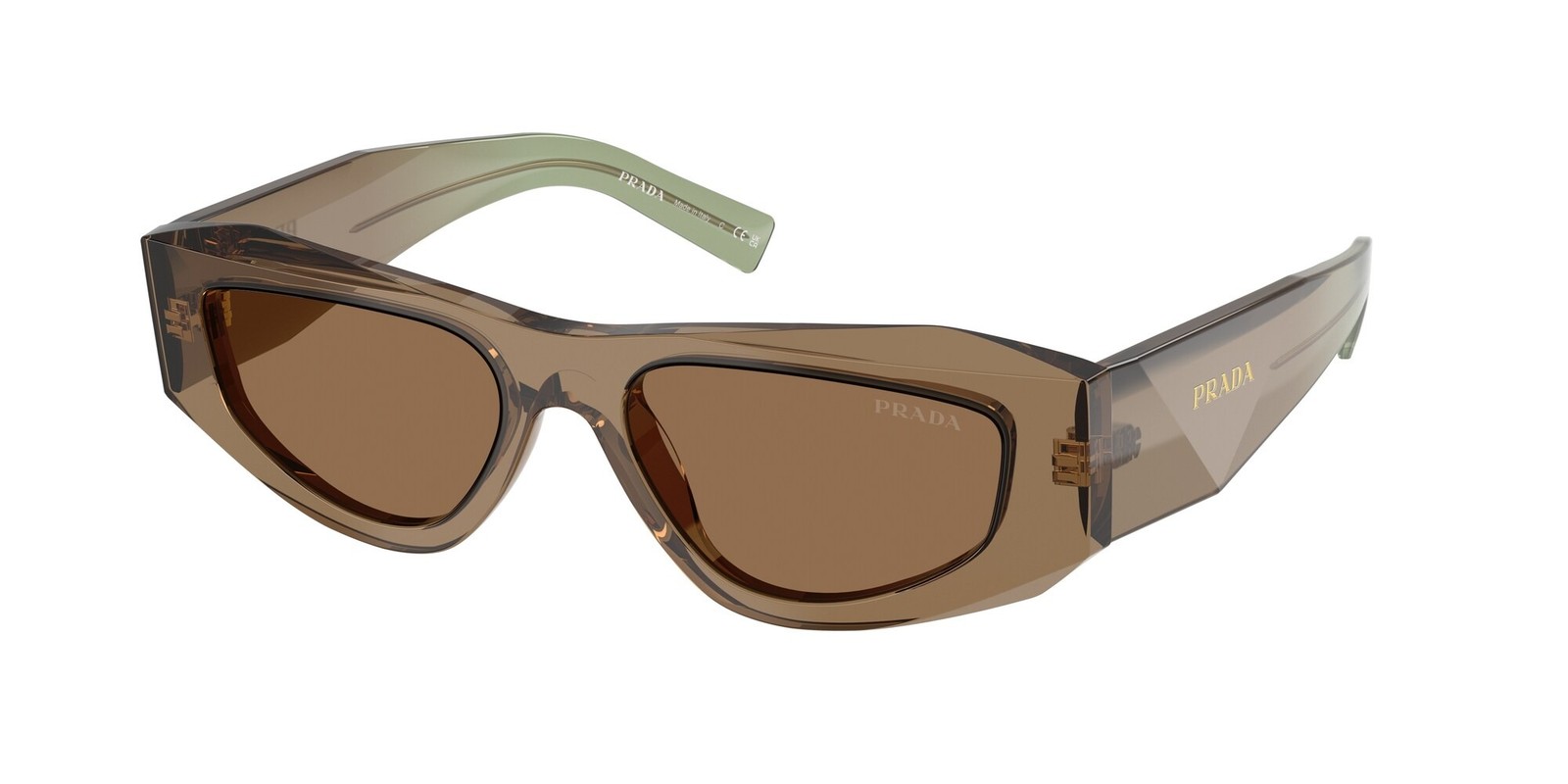 PRADA PR B19S 29E90F Terra Light Brown 52 mm Men’s Sunglasses