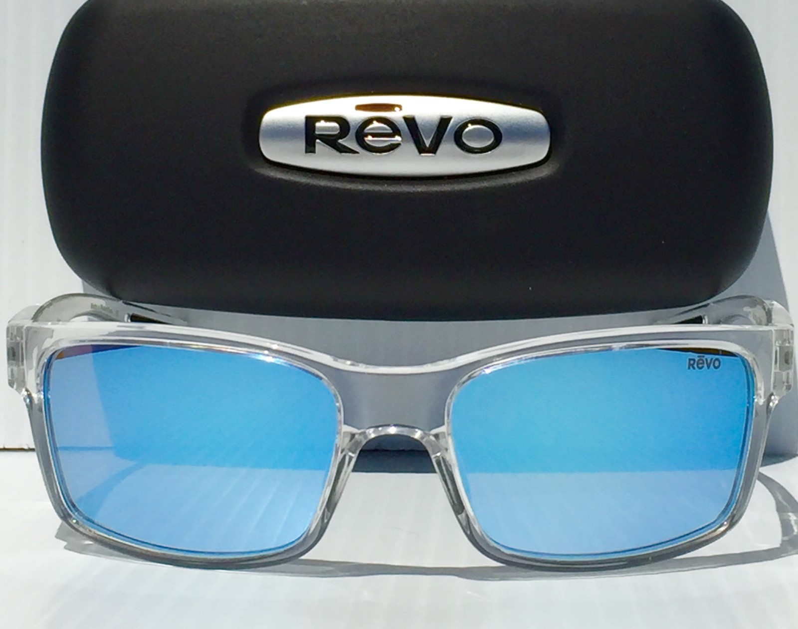 NEW* REVO CRAWLER CLEAR w Blue POLARIZED Lens Sunglass RE 1027 09 BL