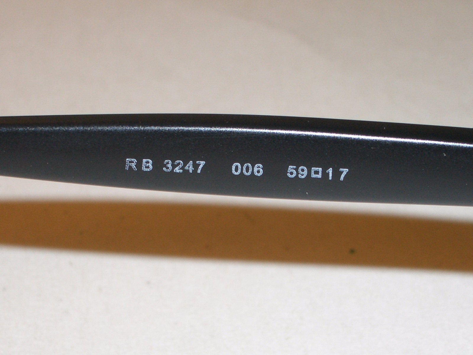 RAY BAN RB3247 006 59[]17mm SLEEK BLACK G15 UV GLASS LENS SUNGLASSES w/CASE ***