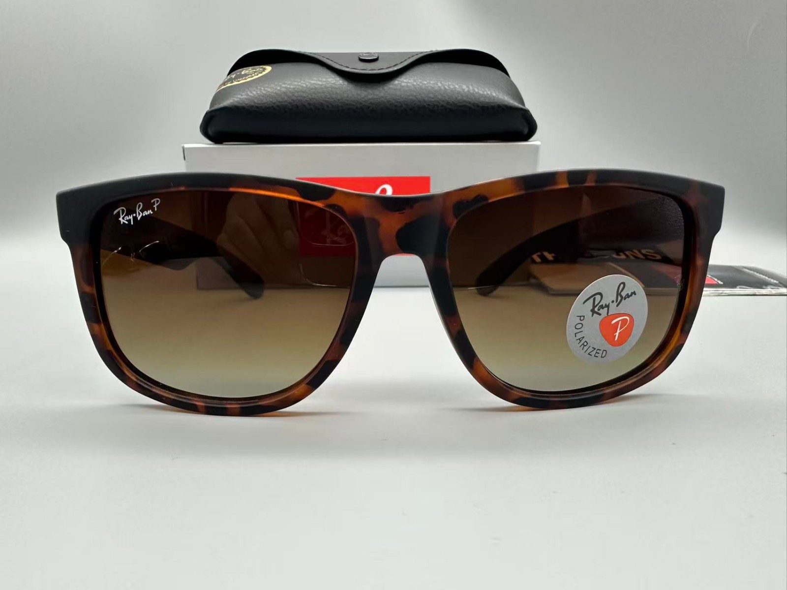 Ray-Ban RB4165 Justin Classic Men’s Brown Polarized Sunglasses Matte Havana 54mm