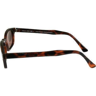 Original X-KD’s Biker Shades Polarized Sunglasses Tortoise Shell Frame w/ Amber
