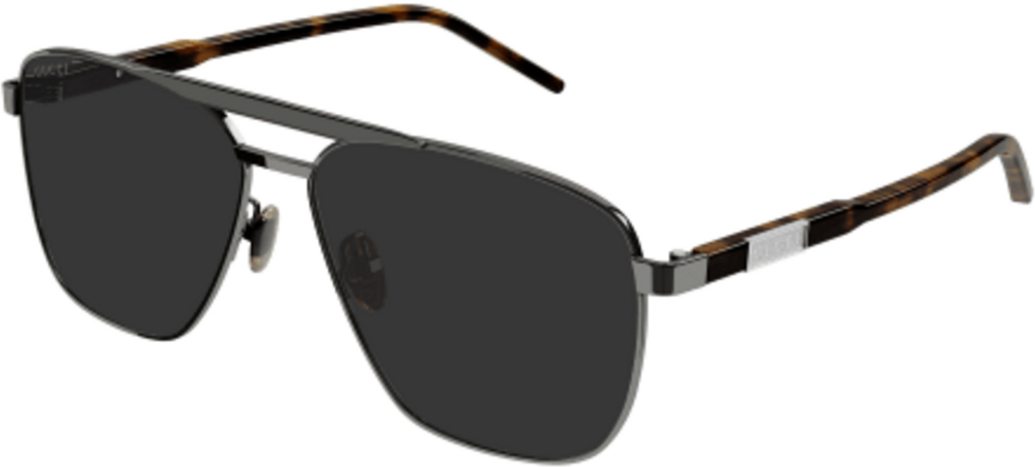 Gucci GG 1164 S-001 Gunmetal / Grey Havana 001 Size 58 Sunglasses