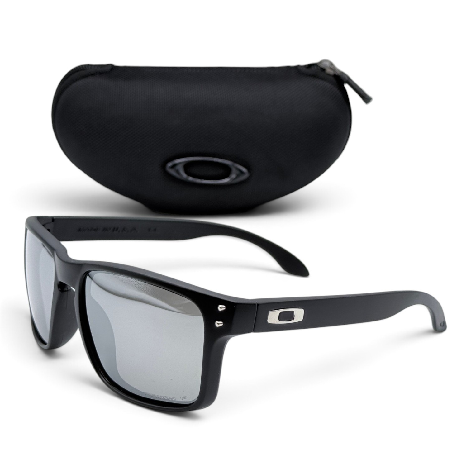Oakley Holbrook OO9244 C4 Sunglasses Black Frame Light Grey Lens 56mm