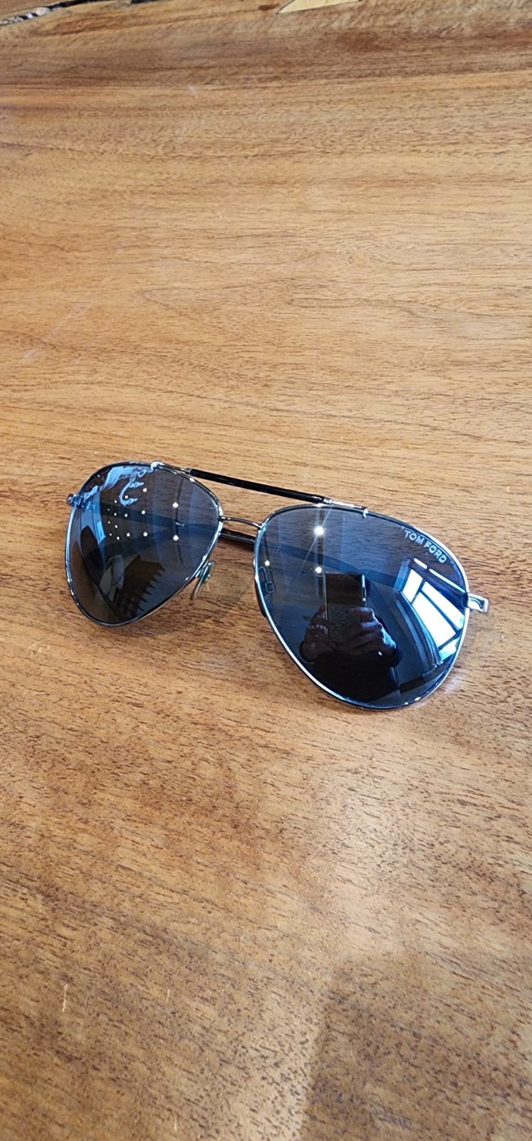 Tom Ford Aviator Sunglasses Men’s Silver Frame And Reflective Mirror Lens