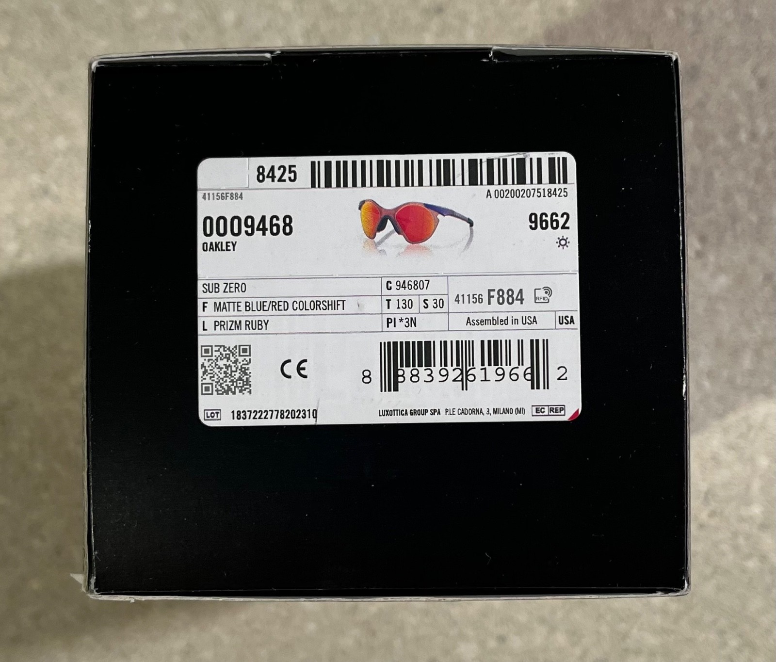 OAKLEY BRAIN DEAD SUB ZERO PRIZM RUBY MATTE BLUE RED COLORSHIFT NEW NEVER WORN