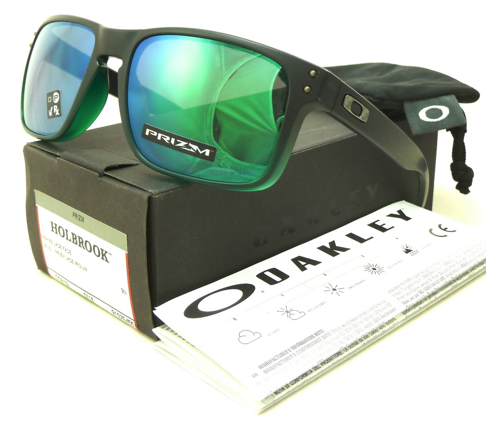 NEW Oakley Holbrook Sunglasses Matte Black l Prizm Jade Iridium OO9102-E4