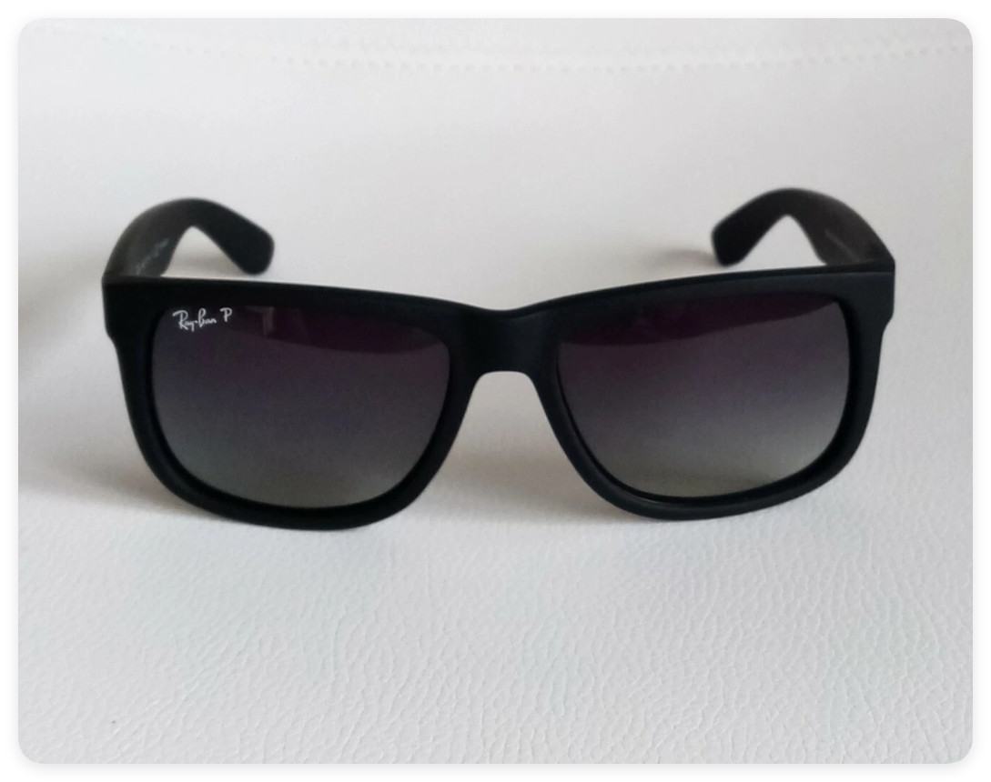 Ray-Ban RB4165 622/T3 Justin Polarized Sunglasses Grey Classic Frame 54mm
