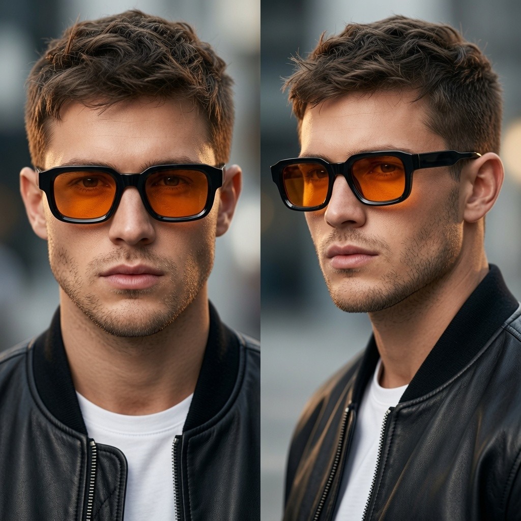 Sunglasses For Men Clear Lens Business Casual Wear Sophisticated Elegant Shades