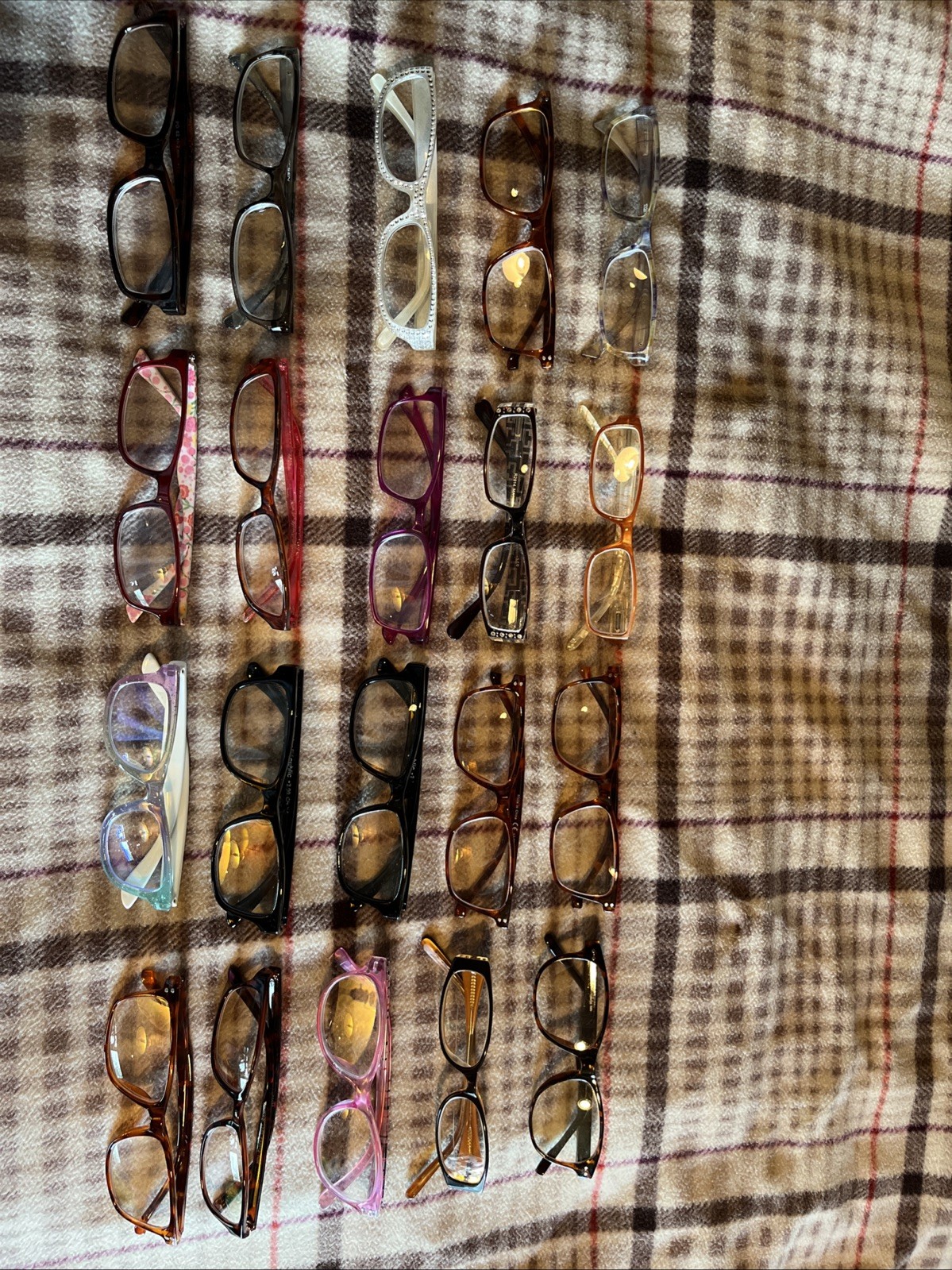20x Pc Glasses Lot Eyeglasses Readers Tortoise Plastic Eyewear Frames Bundle