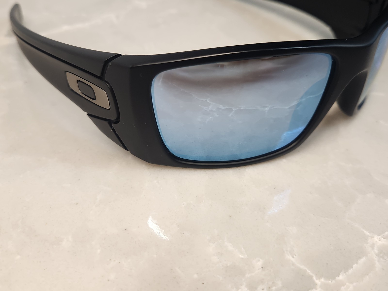 Oakley Fuel Cell OO9096 Sunglasses Matte Black Polarized Deep Blue Lens