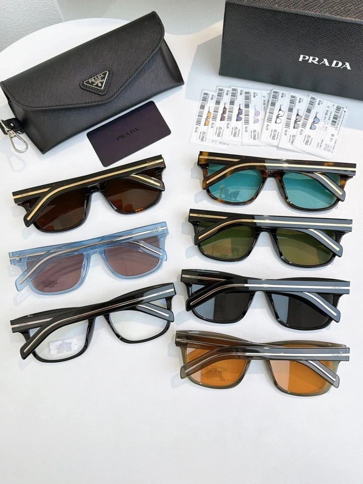 PRADA SPRA17SF Unisex Sunglasses Tortoise Frame Light Blue Lens 55‑18‑150