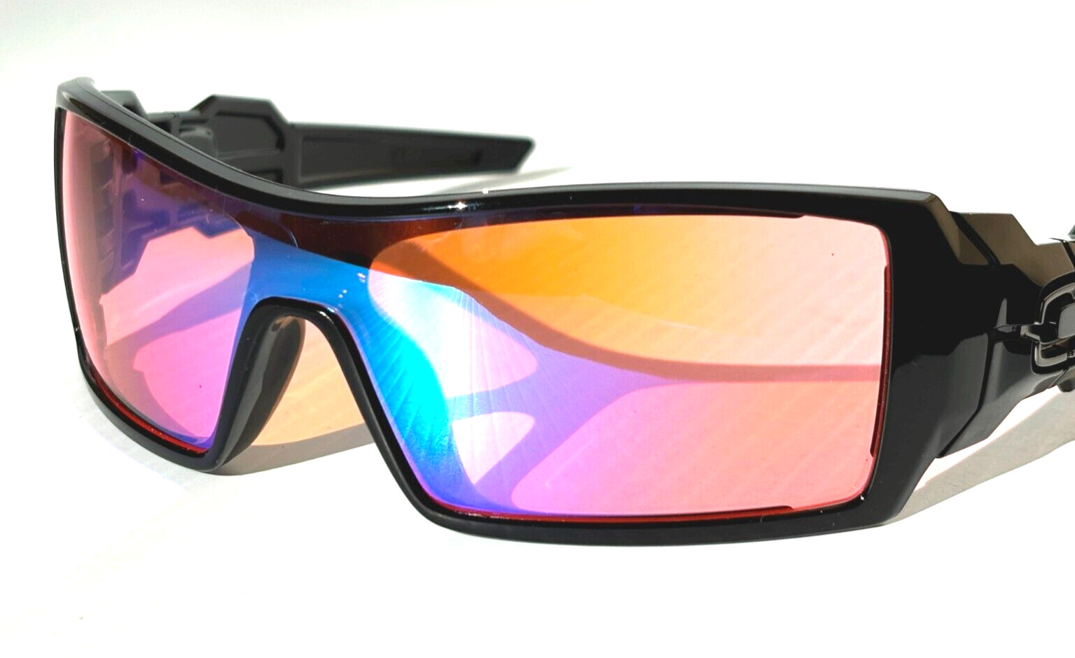 NEW Oakley OIL RIG Polished Black POLARIZED Galaxy HD Pink Lens Sunglass 9081