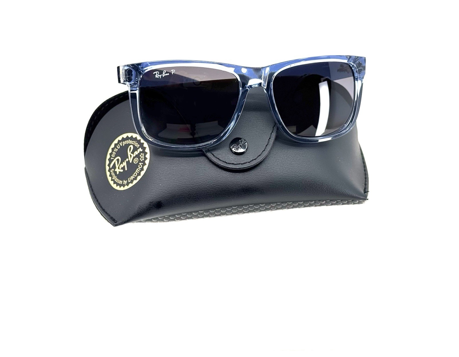 RAY BAN RB4165 6596T3 Transparent Blue Grey Polarized Men’s 54-16 mm Sunglasses