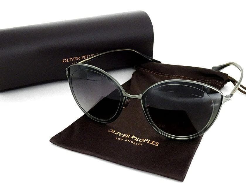 Oliver Peoples Macey MOG Asian Fit Sunglasses Clear Green Japan Made 61mm 15 NEW