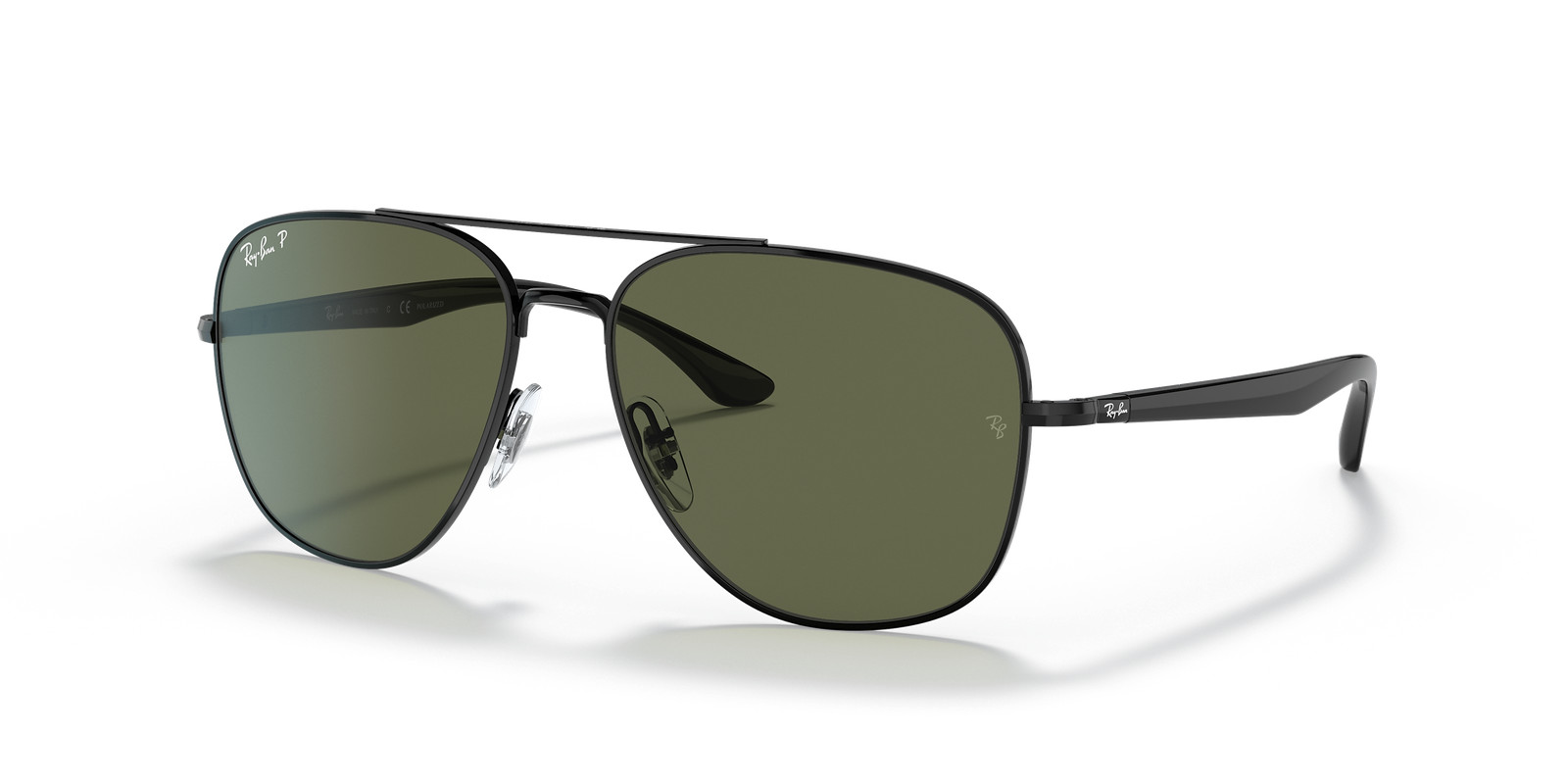 Ray-Ban RB3683 Polished Black/G-15 Green Polarized 56 mm Sunglasses