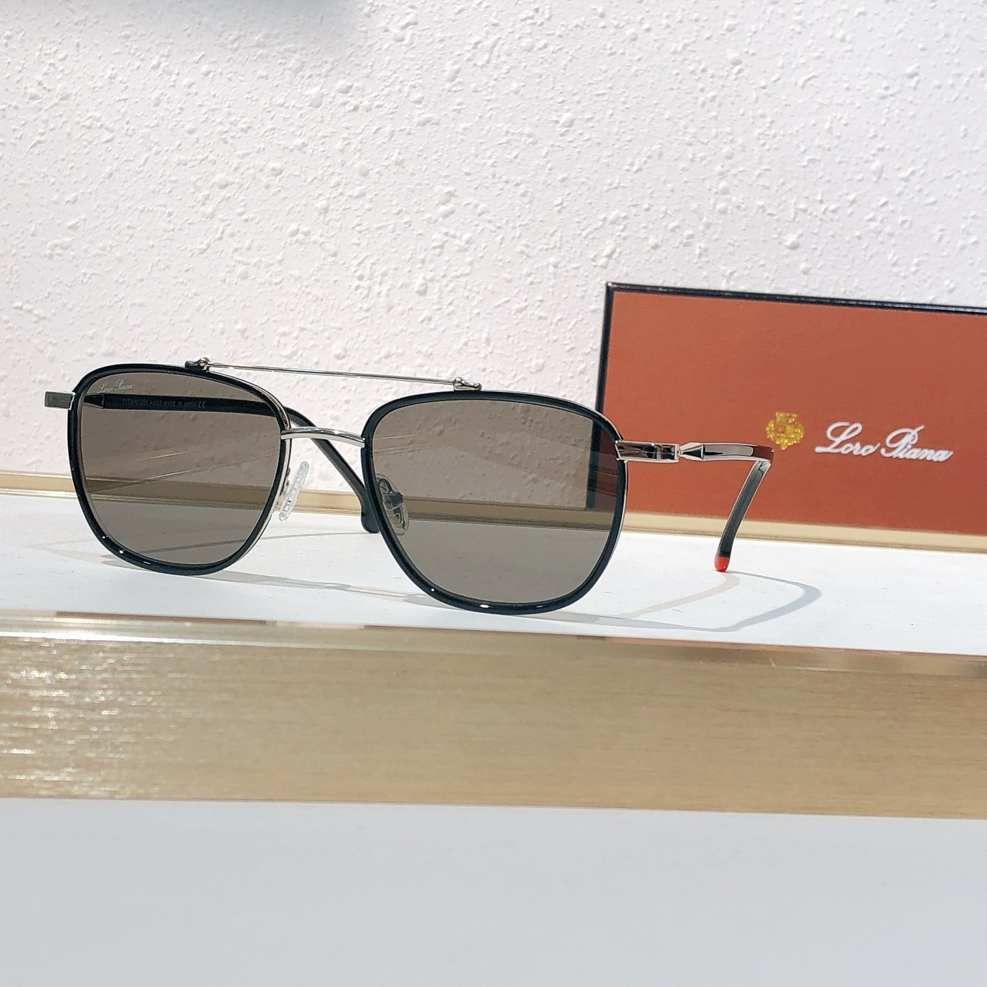 Loro Piana FAI0302 Titanium Aviator Sunglasses 54-18-145 Unisex Italy