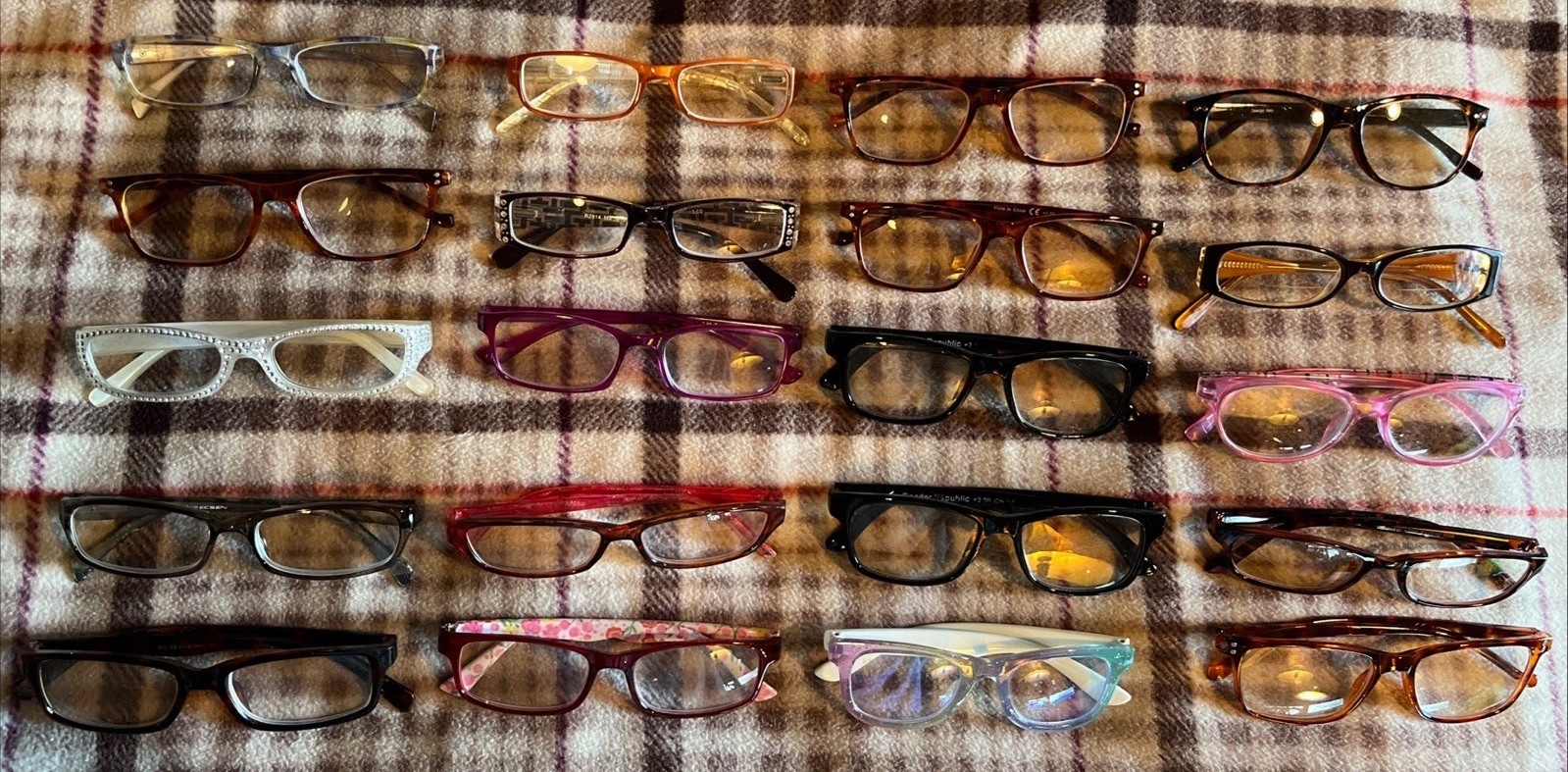 20x Pc Glasses Lot Eyeglasses Readers Tortoise Plastic Eyewear Frames Bundle