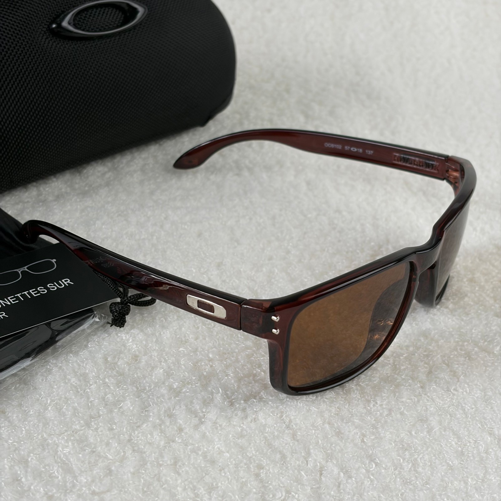 Oakley Holbrook Translucent Brown Frame Brown Polarized Sunglasses OO9102