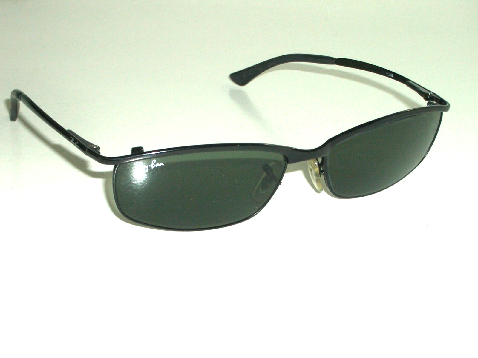RAY BAN RB3177 ELEGANCE SLEEK G15 UV BLACK RECTANGULAR FLEX HINGES SUNGLASSES