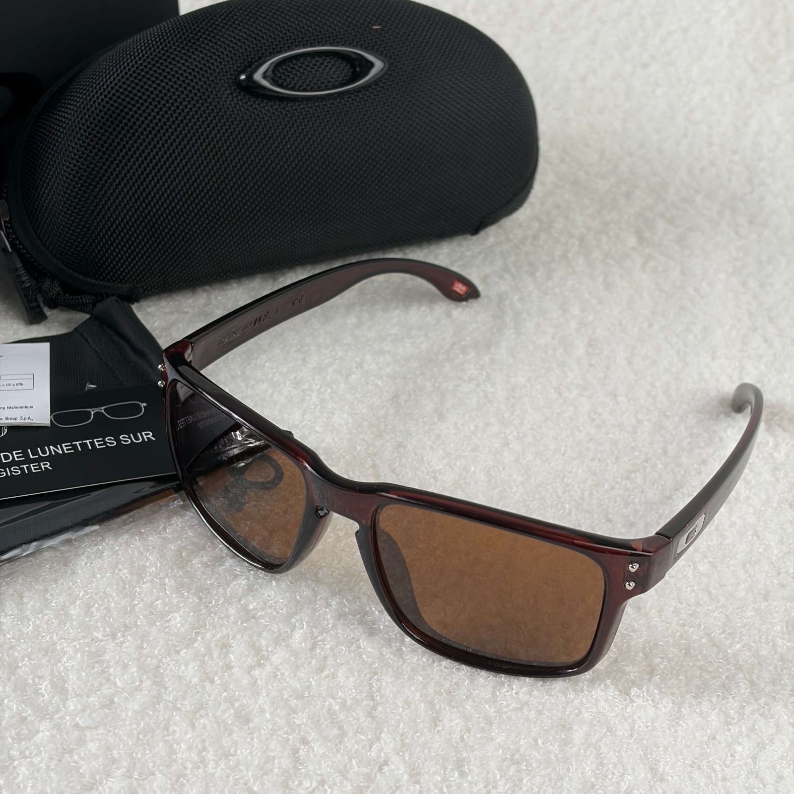 Oakley Holbrook Translucent Brown Frame Brown Polarized Sunglasses OO9102