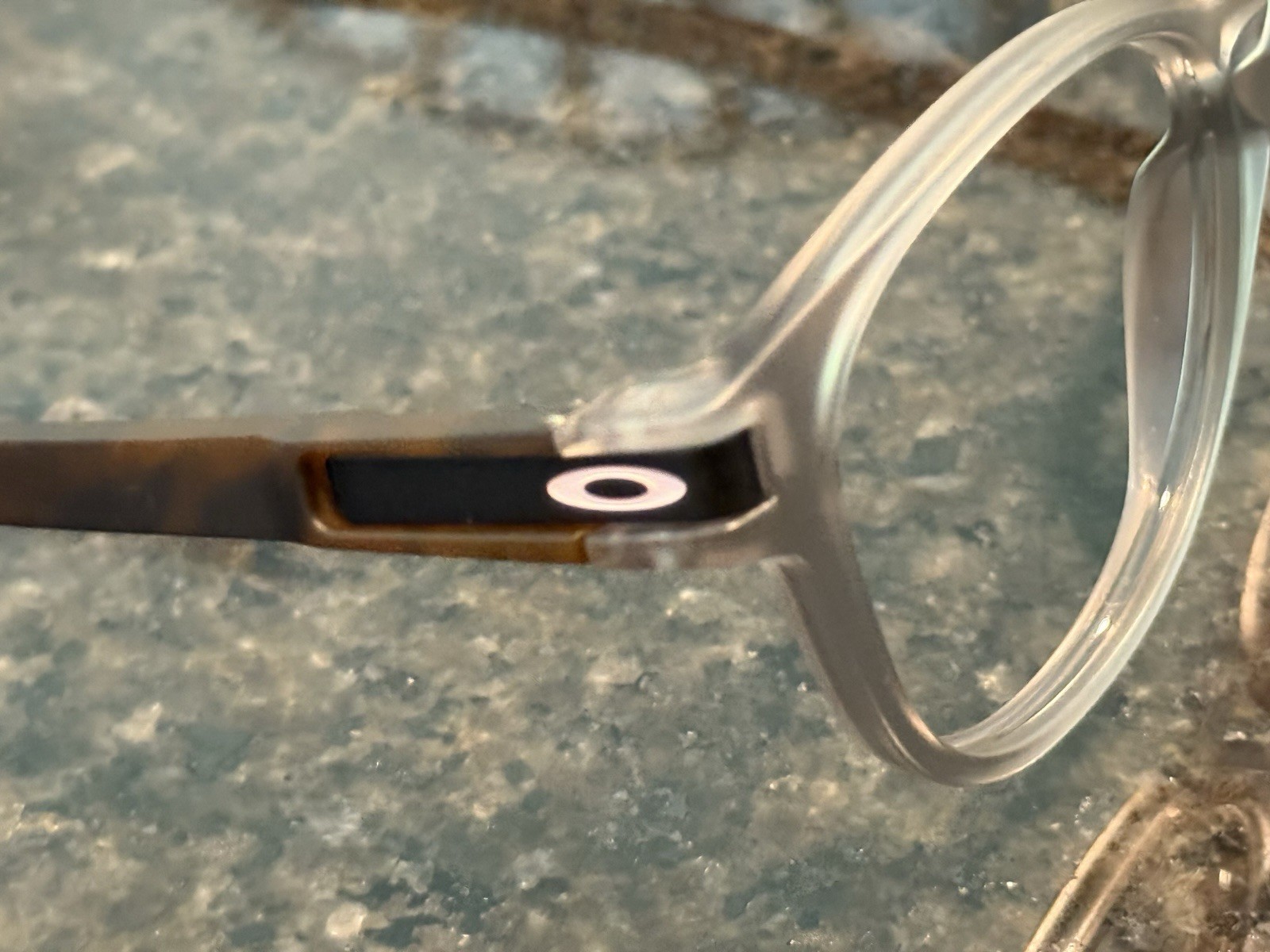Custom Oakley Latch Sunglasses Matte Smoke Center Frame / TORTOISE Arms 53mm