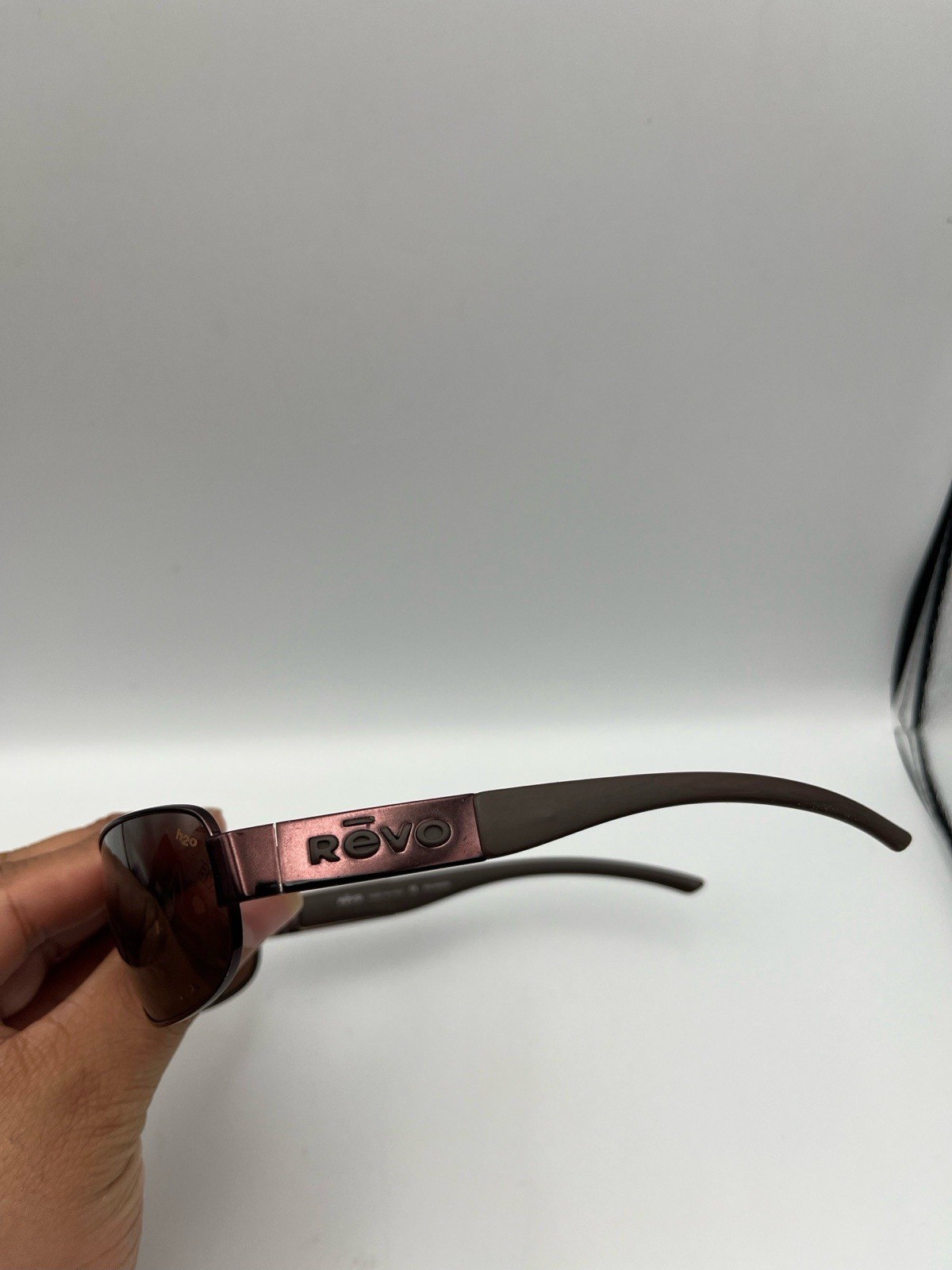 Revo Bronze Sports Wrap Metal Polarized Sunglasses