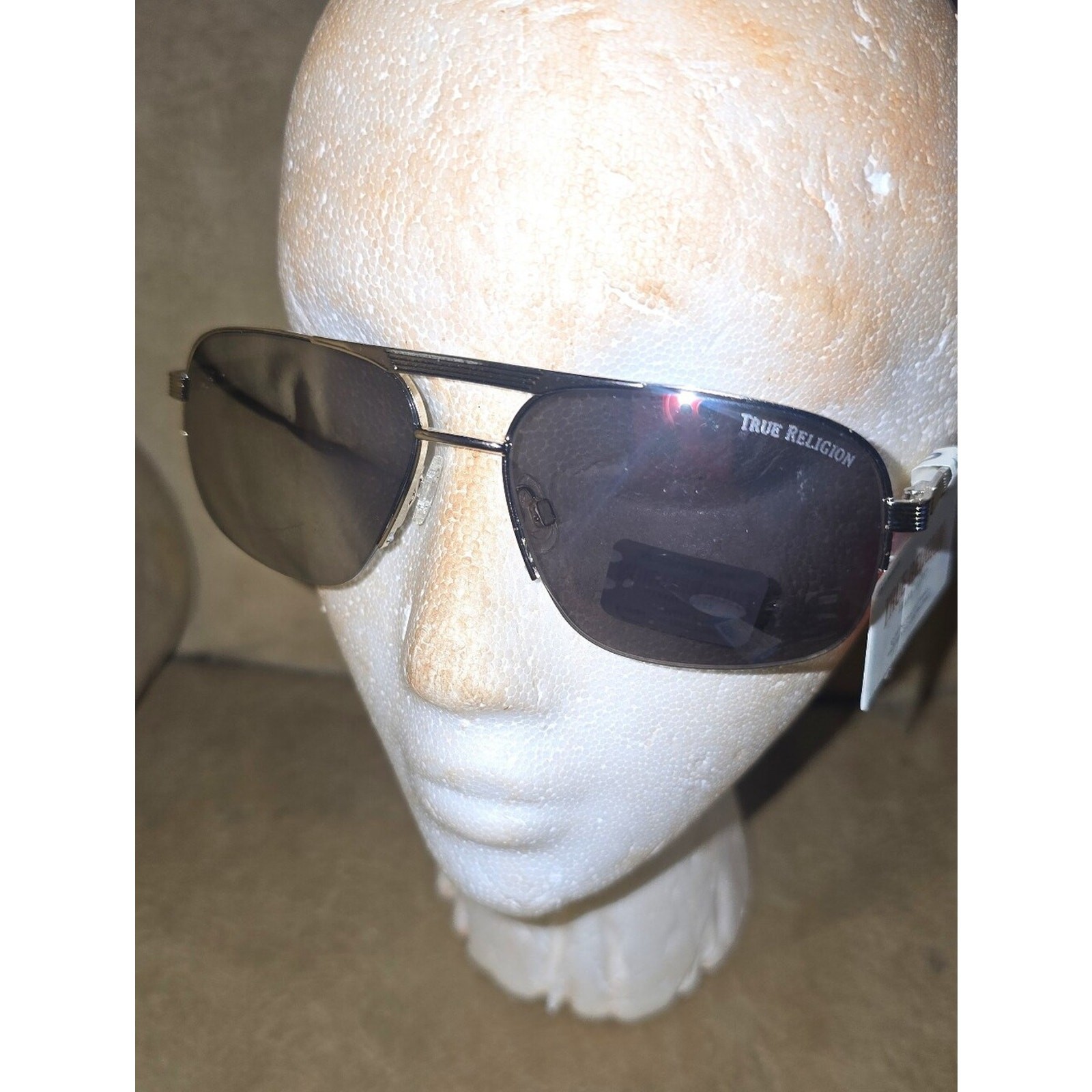 True Religion Sunglasses Silver Frame with Mirro Lenses NWT