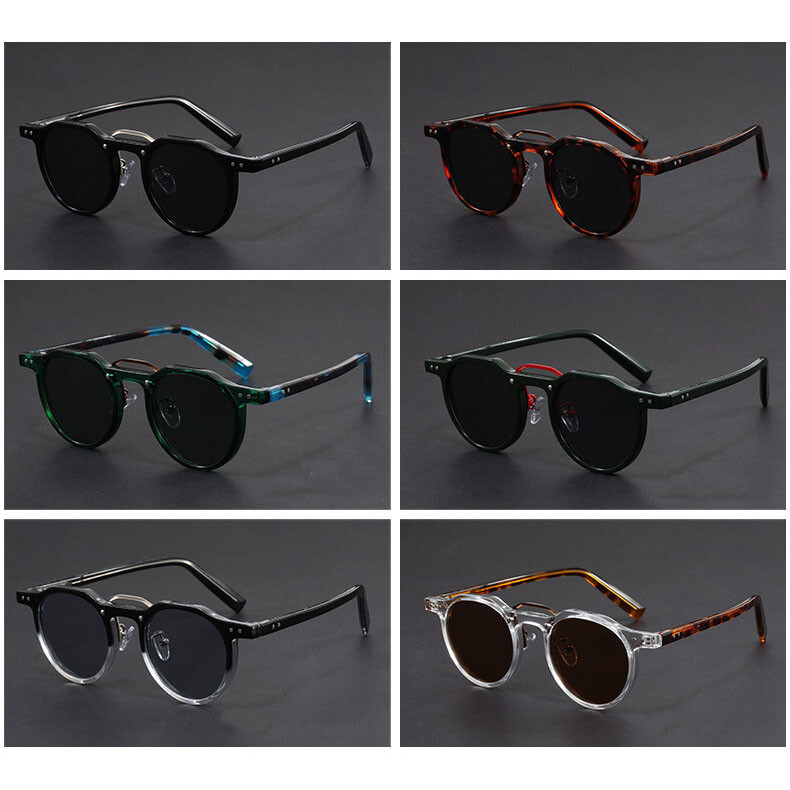 Round Frame Men Punk Fashion Sunglasses Retro Driving Traveling Shade Glasses