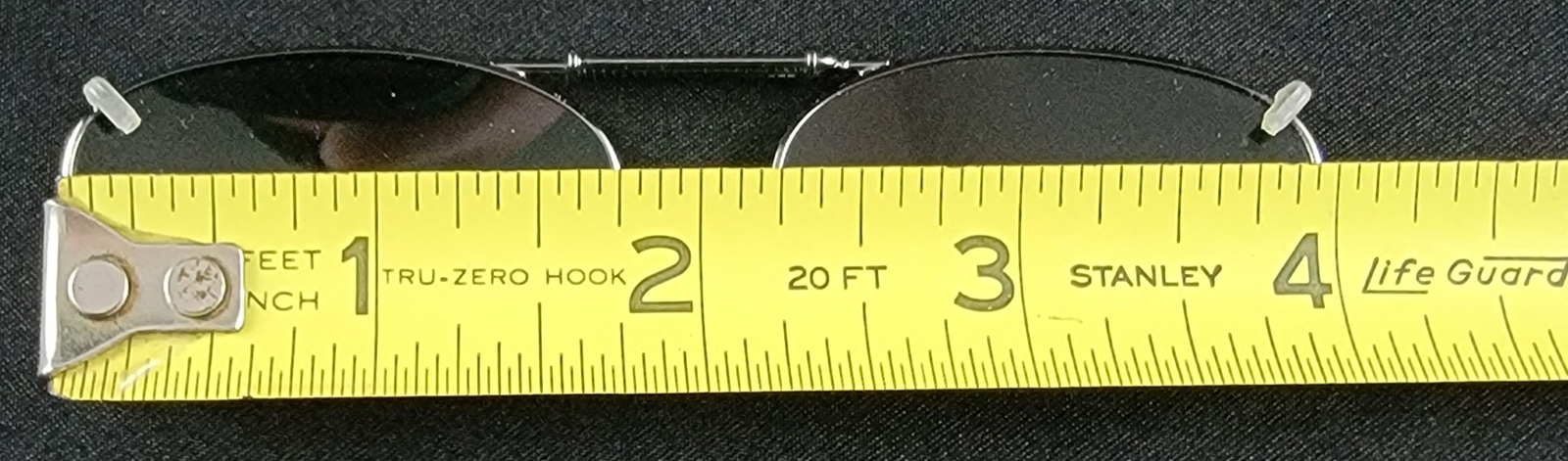 Solar Shield Clip-On Sunglasses 44mm Oval Gray PO1 Slot Good Cond