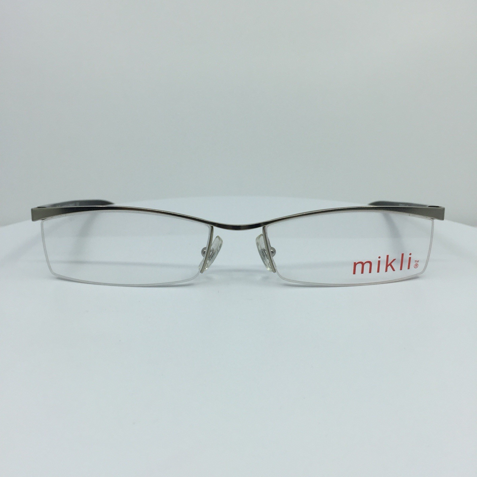 NEW Vintage MIKLI ML 0850 0004 Eyeglasses ML 0850 C. 0004 Silver & Black 56-17mm