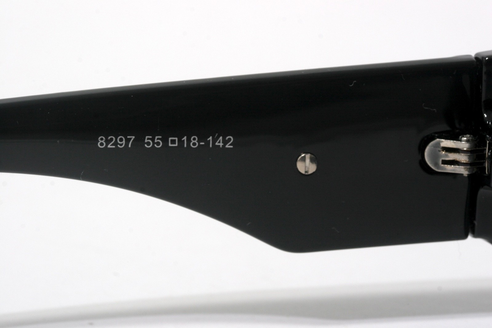 Prada Sunglasses 8297 Shiny Black/ Black lenses, Big 145 mm Frame Width, Italy
