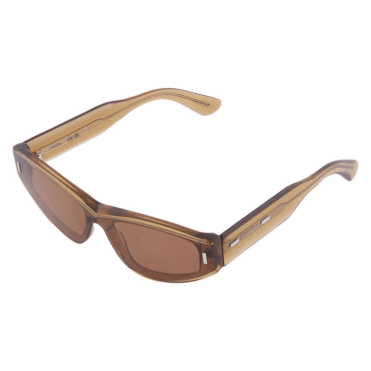 Calvin Klein Green Irregular Unisex Sunglasses CK24534S 278 54 CK24534S 278 54