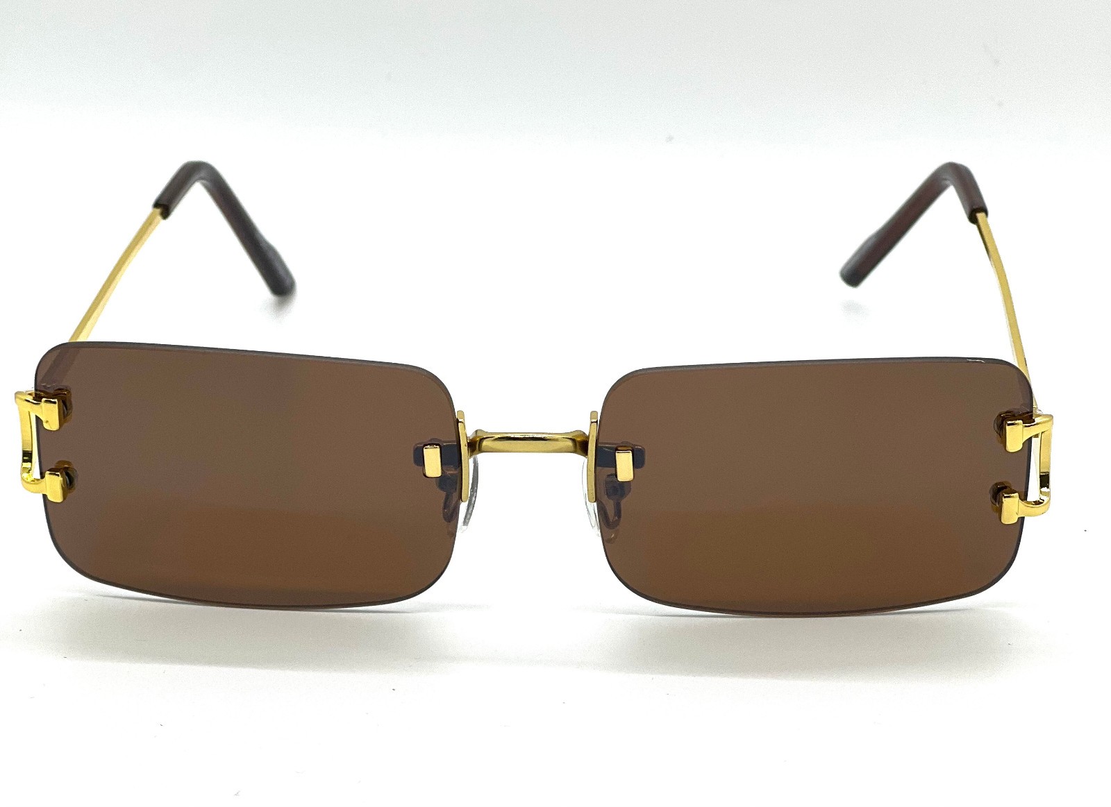 Very Light Green Modern Stylish Sexy Rectangle Mens Womens Frameless Sun Glasses