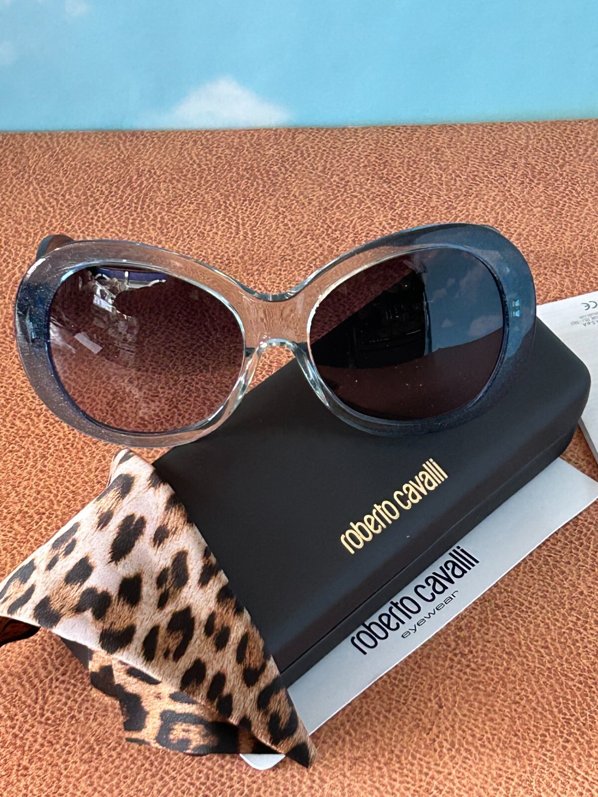 NEW Roberto Cavalli RC734S 86B Full Moon Blue Gradient Sunglasses 60-17-135mm
