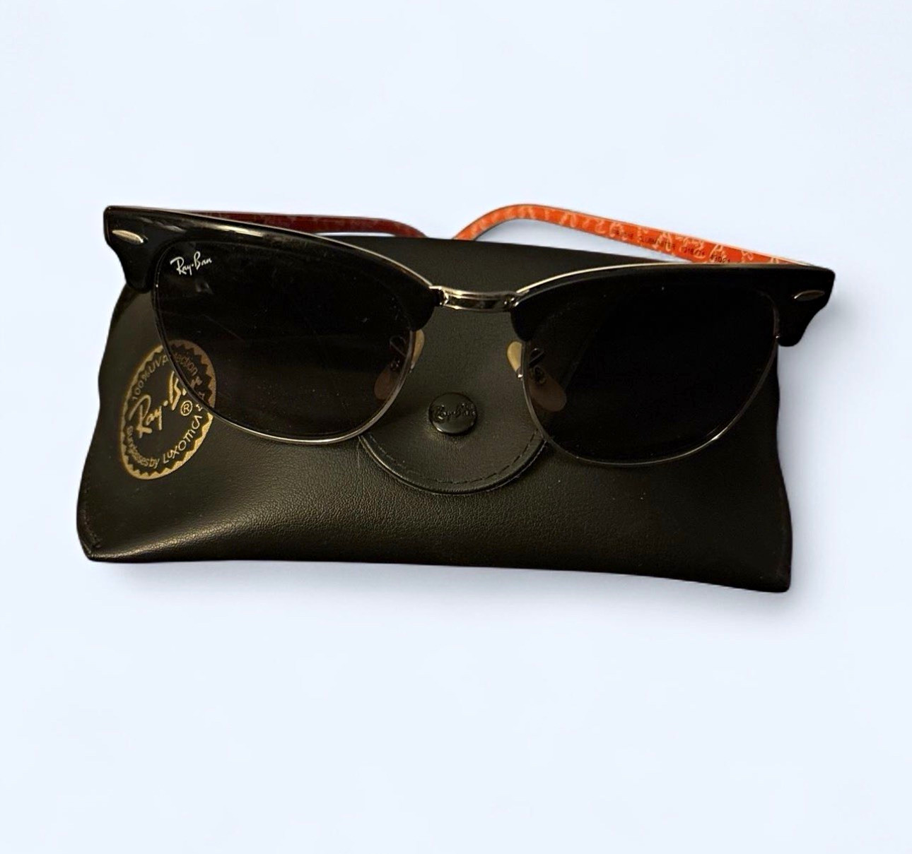 Ray-Ban Clubmaster RB3016 Black Frame/Black Glass Lenses 140mm Temples