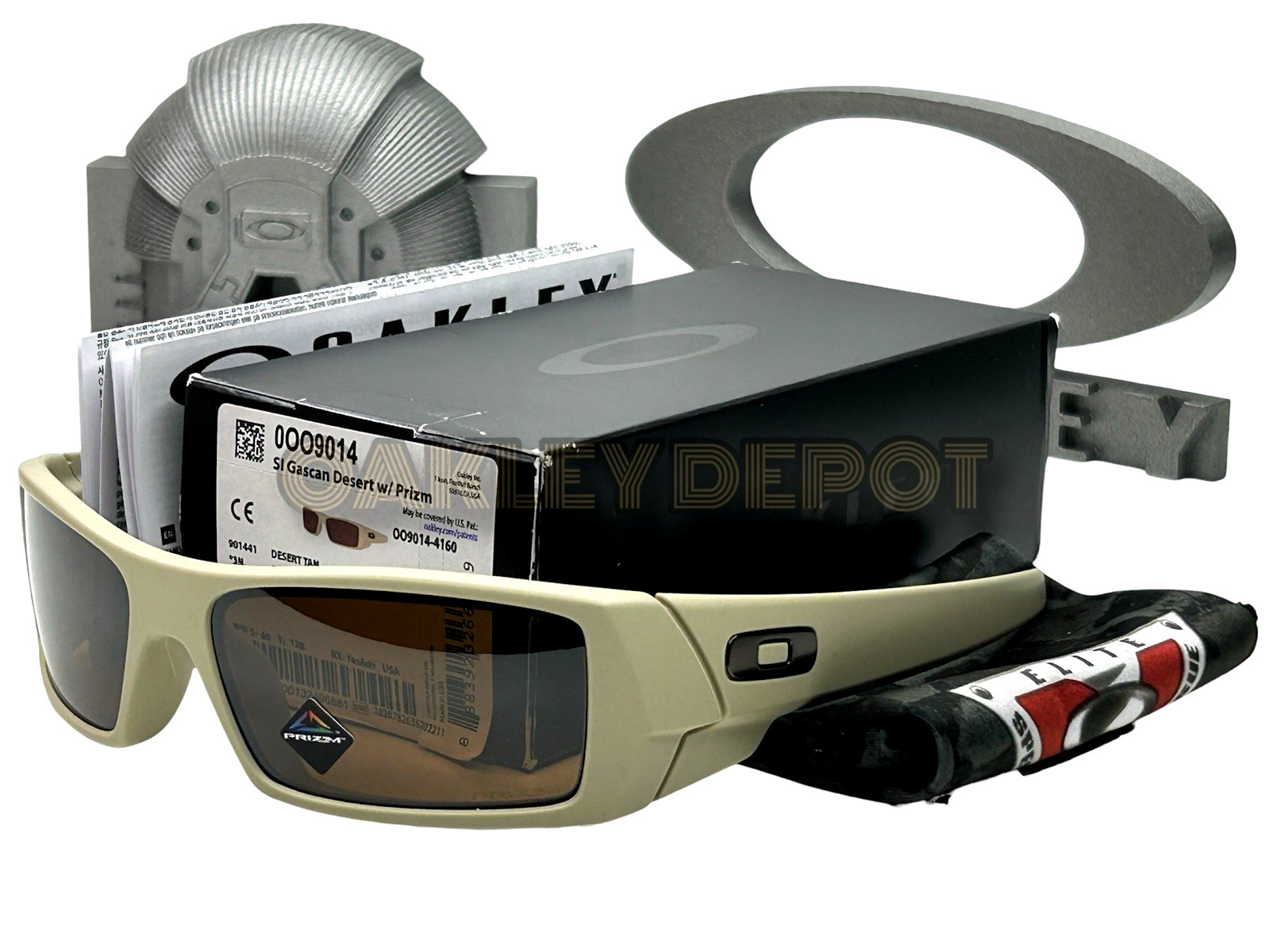 ✅🕶️ OAKLEY GASCAN SI 009014 DESERT TAN/PRIZM TUNGSTEN SUNGLASSES