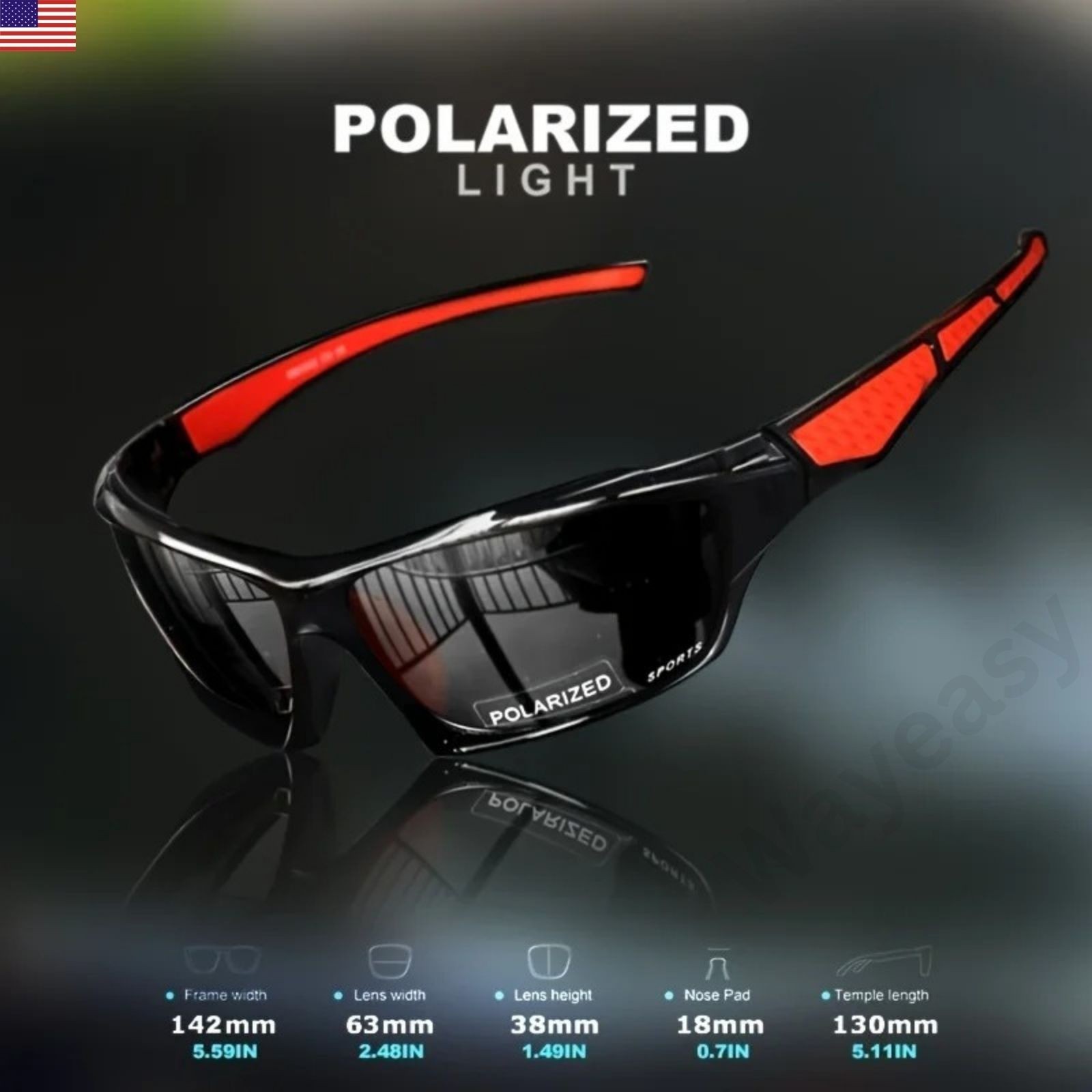 2025 Polarized Sports Sunglasses UV400 Fishing Cycling Driving Outdoor Men TAC
