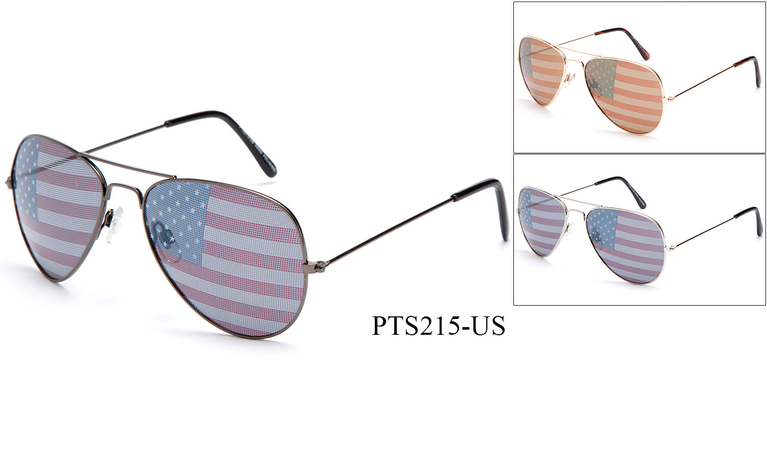 Aviator USA Flag Sunglasses American Patriotic United States Stars Stripes New