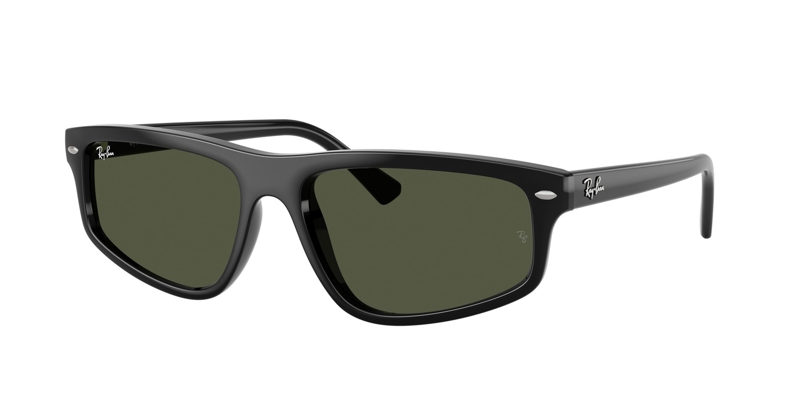 Ray-Ban RB2225 Polished Black/Green 59 mm Sunglasses RB2225 901/31 59-18
