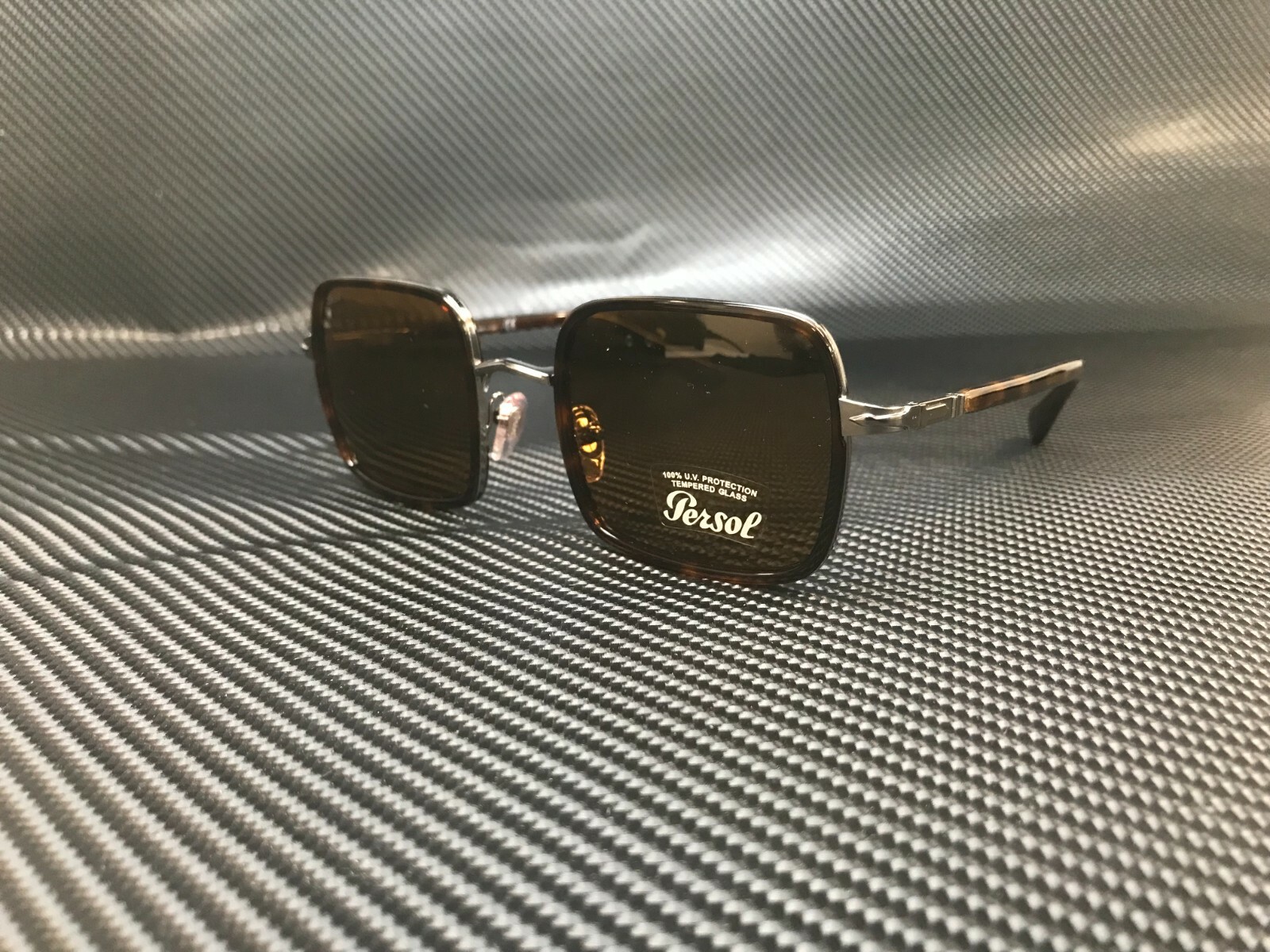 PERSOL PO2475S 513 33 Gunmetal Havana Square Unisex 50 mm Sunglasses